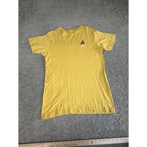 Poetic Justice Shirt Mens M Yellow Tupac Embroidered Graphic Tagless Cotton